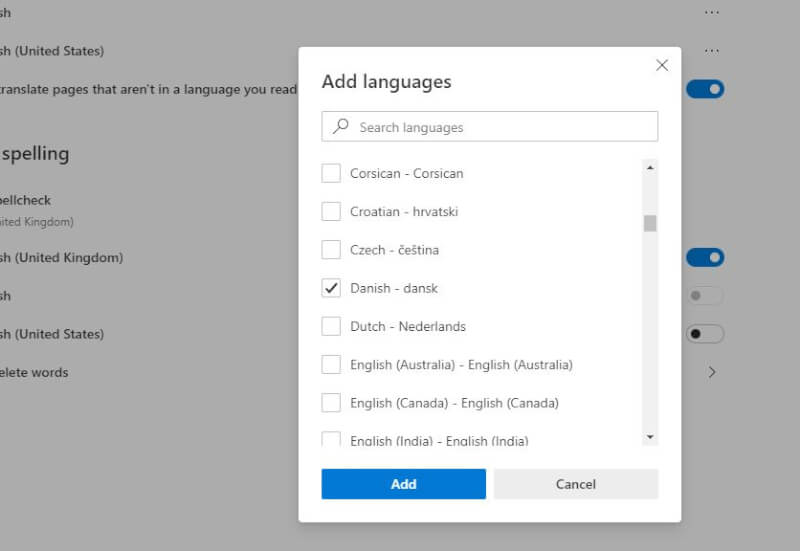 Tilføj flere sprog i Microsoft Edge dansk.JPG